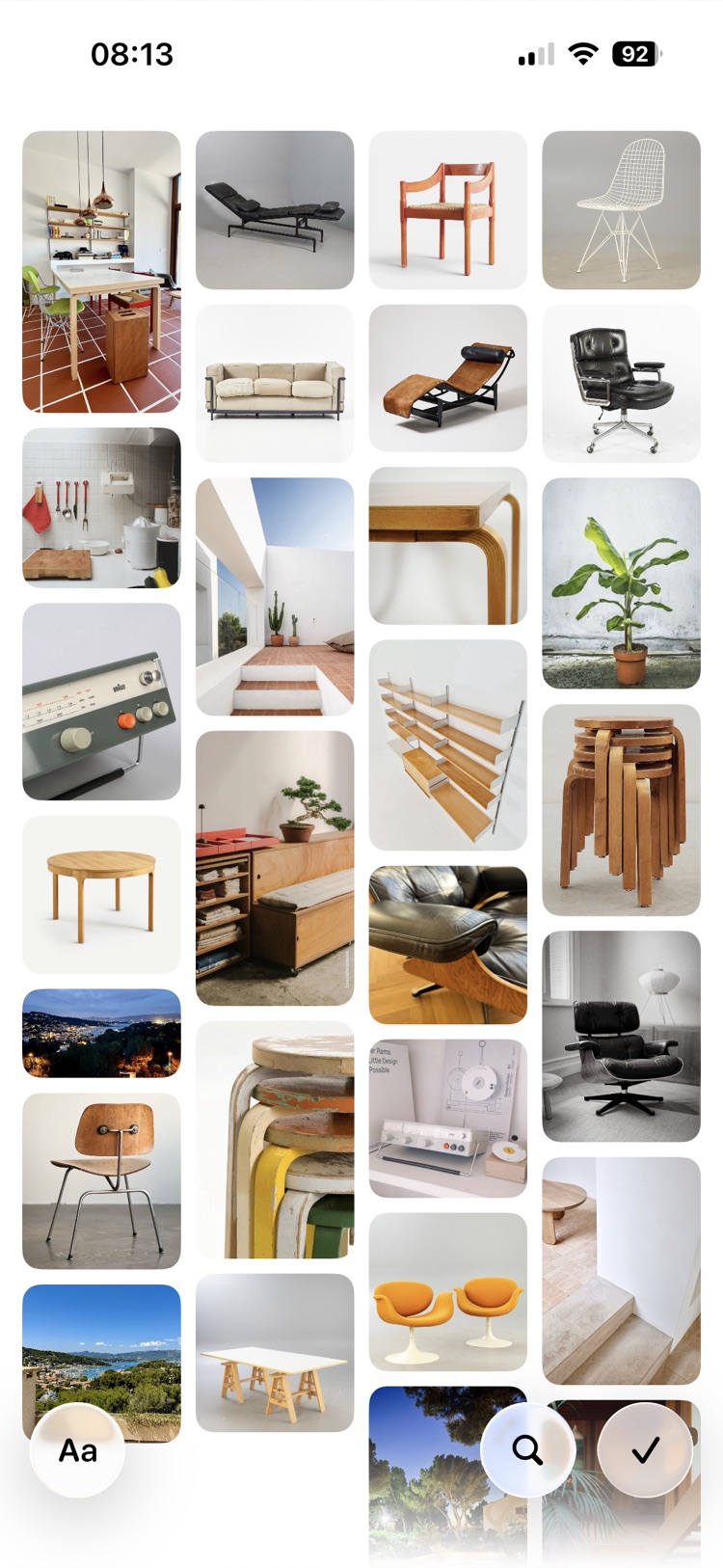Pinpin grid, four columns